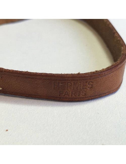 Bracelet HERMES  cuir naturel
