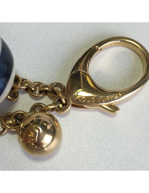 Porte clefs LOUIS VUITTON 3 sphères en métal doré