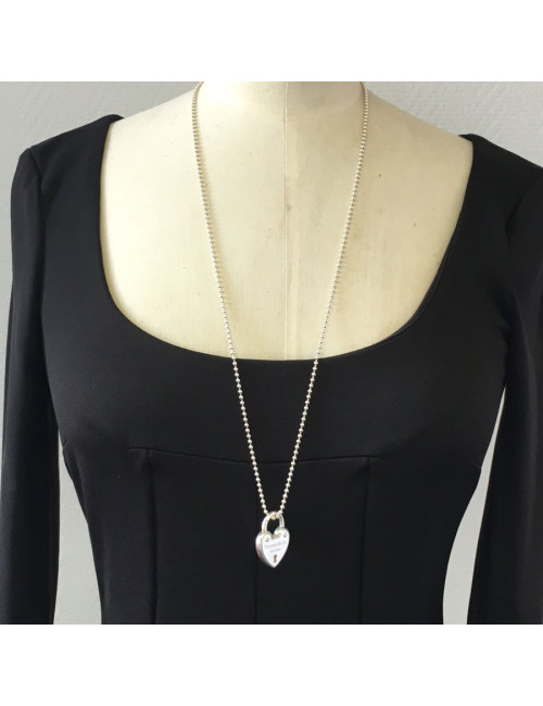 Collier TIFFANY & Co chaîne argent et cœur 