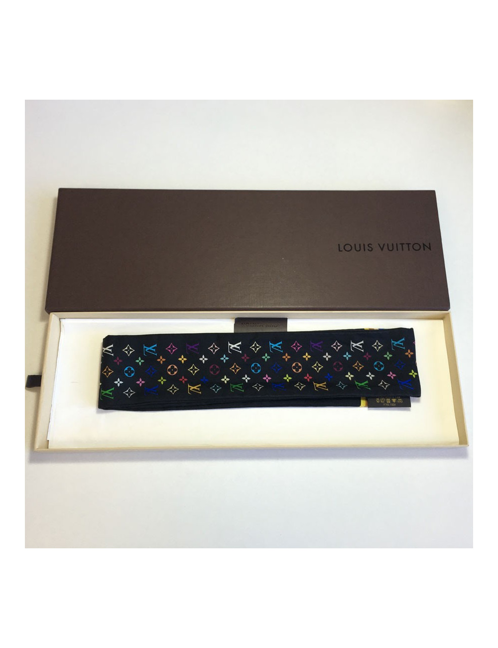 Twilly LOUIS VUITTON en soie noire