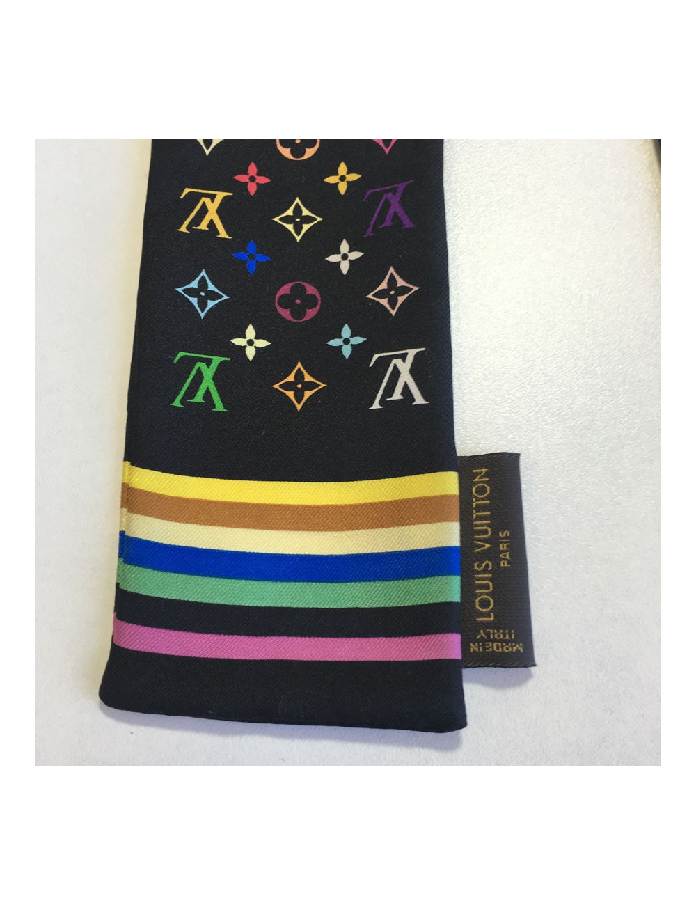 Tilly ou bandeau LOUIS VUITTON en soie noire