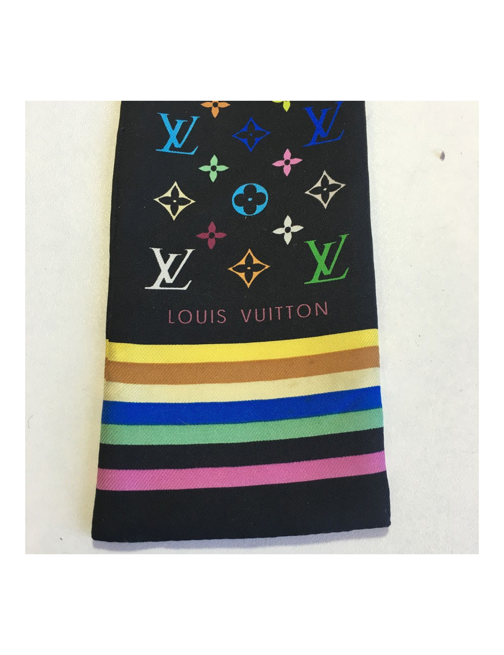 Tilly ou bandeau LOUIS VUITTON en soie noire