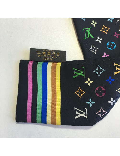 Tilly ou bandeau LOUIS VUITTON en soie noire