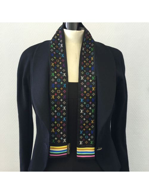 Tilly ou bandeau LOUIS VUITTON en soie noire