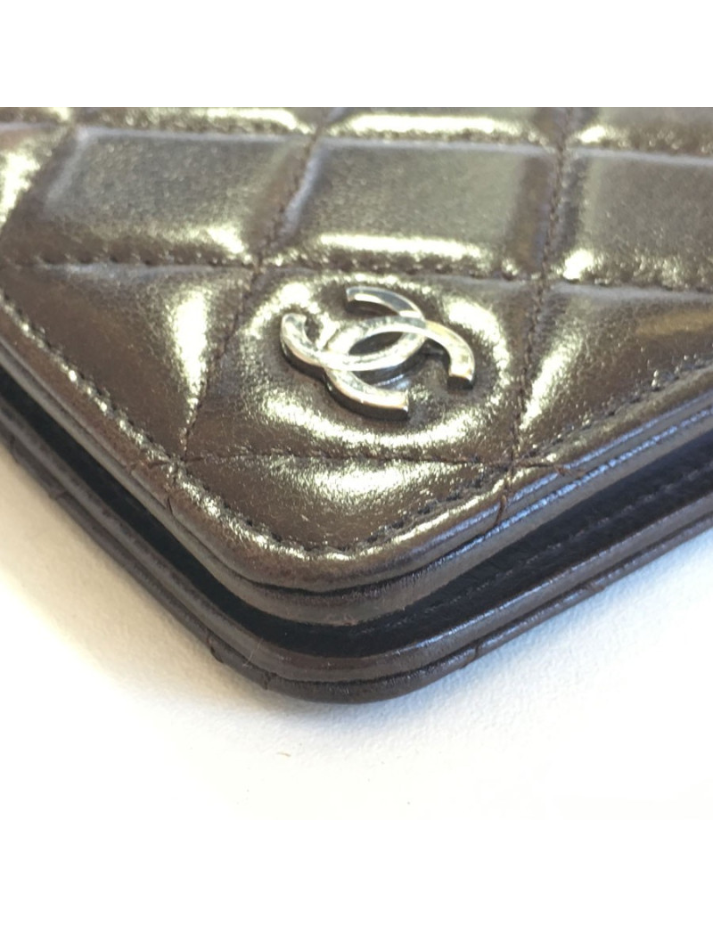 Door agenda CHANEL Brown quilted leather