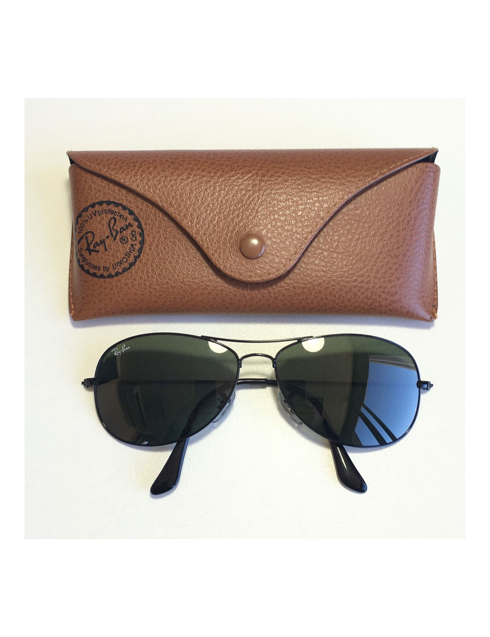 Lunettes de soleil RAY-BAN aviateur en métal noir