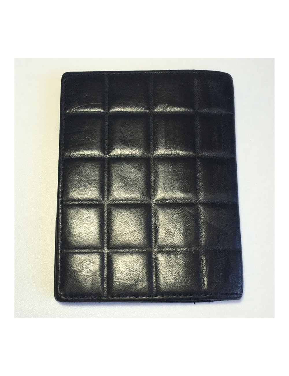 Portefeuille CHANEL Vintage en cuir matelassé noir