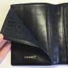 CHANEL Vintage quilted black leather wallet