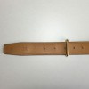 Belt HERMES T 90 reversible leather gold box and Brown