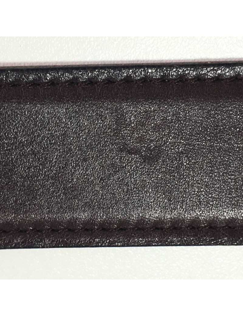 Ceinture HERMES T 90 réversible en cuir box gold et marron