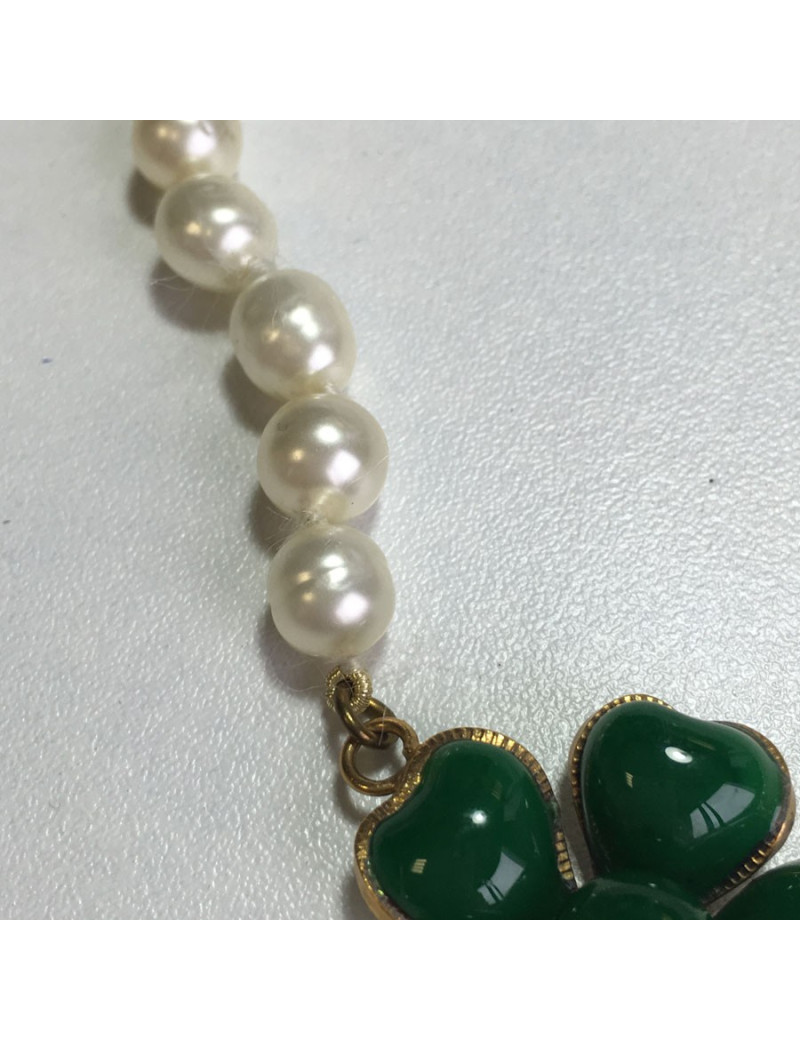 MARGUERITE of VALOIS fleurette necklace and Pearly beads