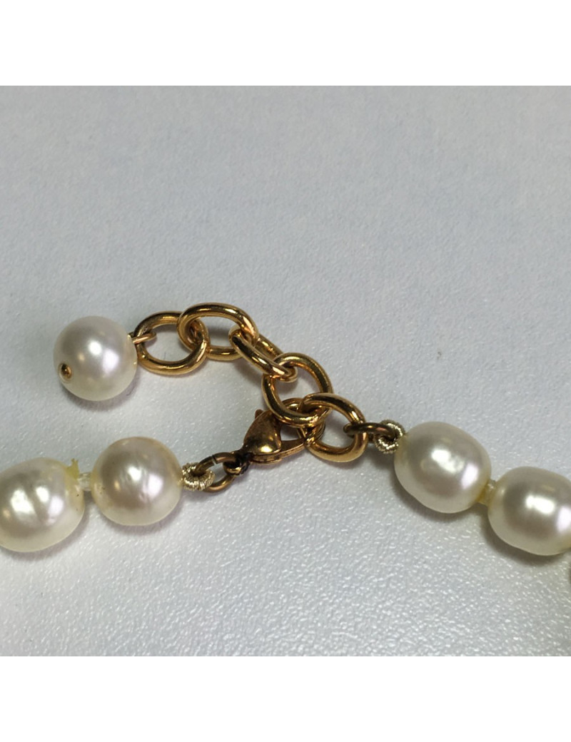 Collier MARGUERITE DE VALOIS fleurette et perles nacrées