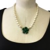 MARGUERITE of VALOIS fleurette necklace and Pearly beads