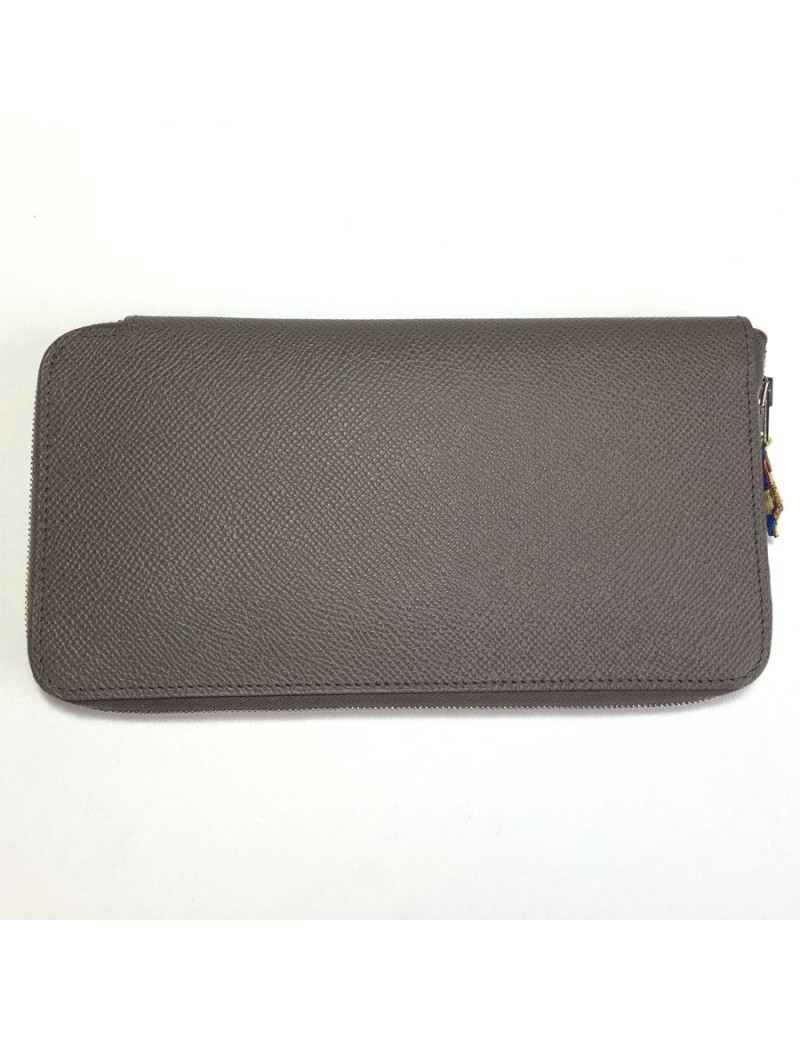 Portefeuille Silk'In HERMES veau epsom étoupe