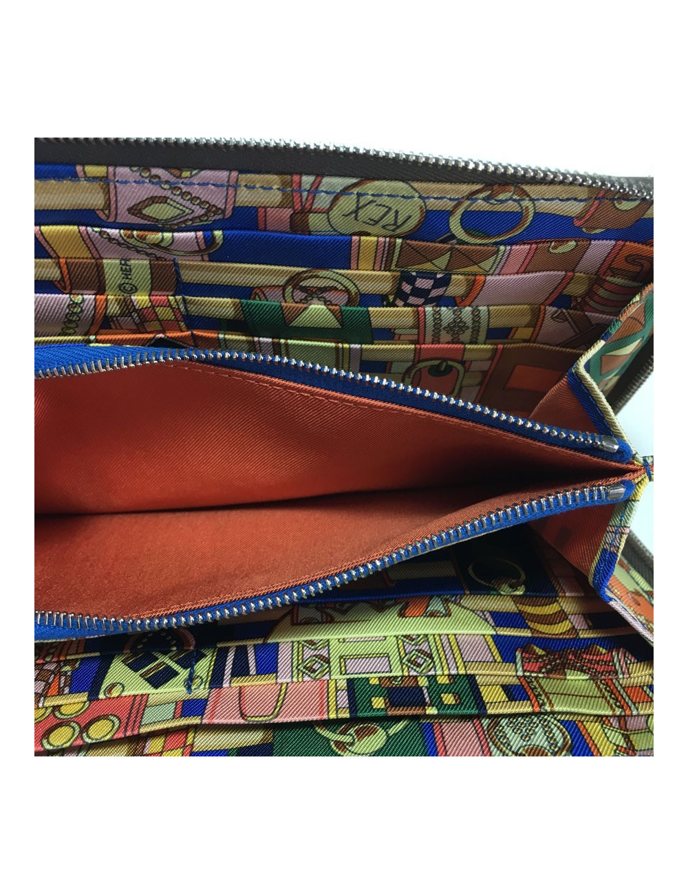 Portefeuille Silk'In HERMES veau epsom étoupe