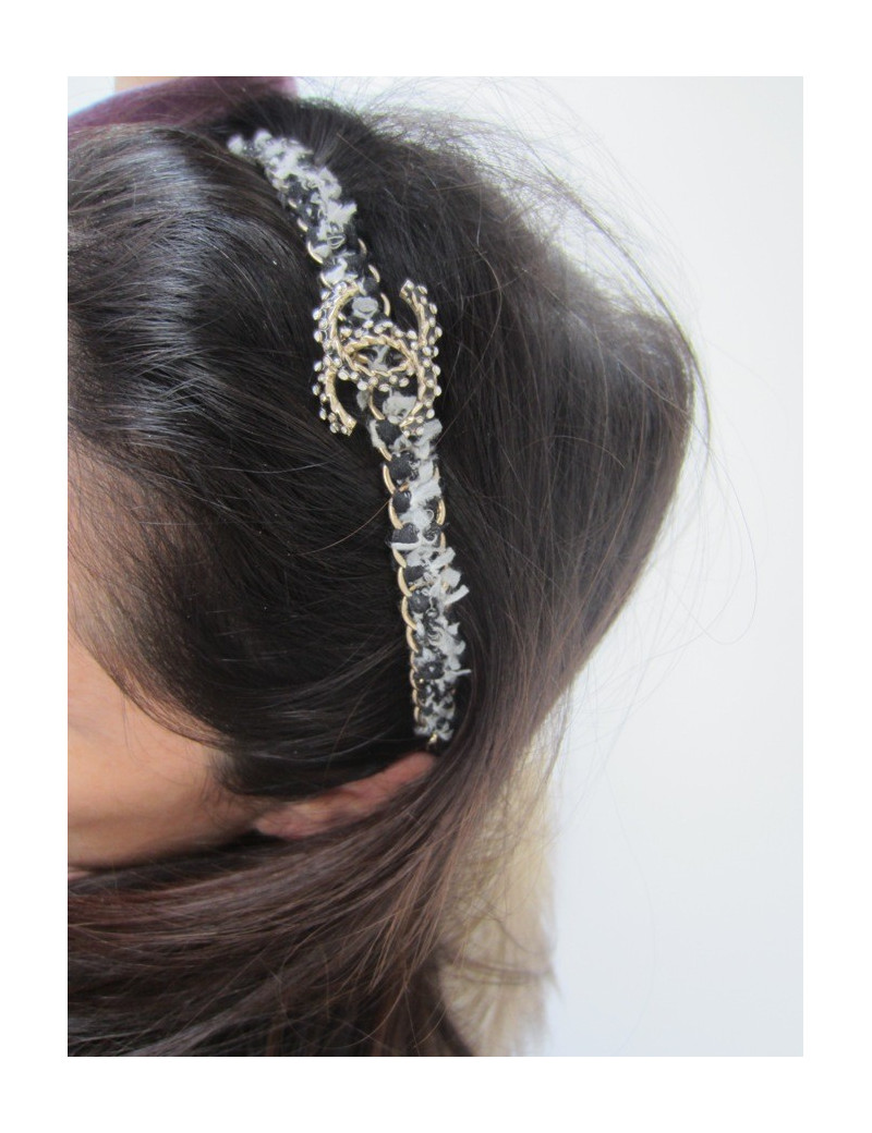 Serre-tête tweed CHANEL