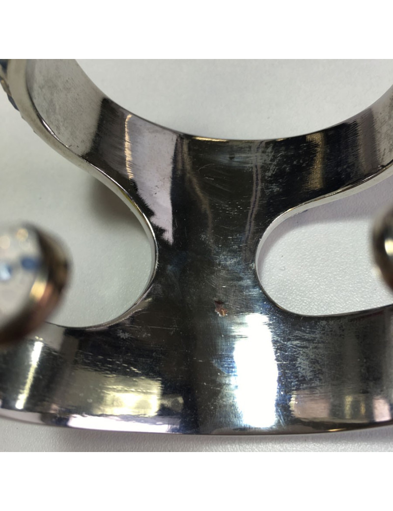 Manchette double céramique et cristaux Swarovski