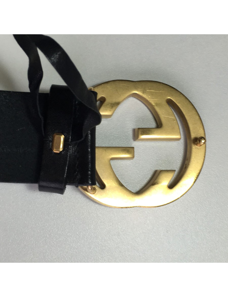 Ceinture GUCCI en cuir noir T90