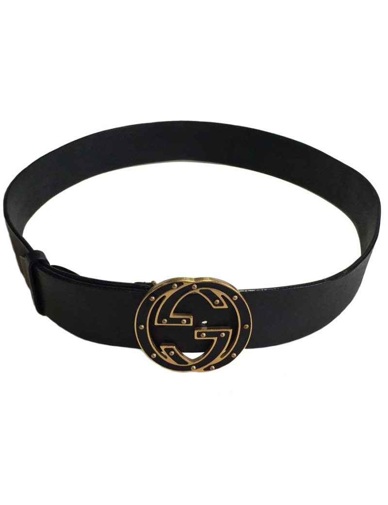Ceinture GUCCI en cuir noir T90