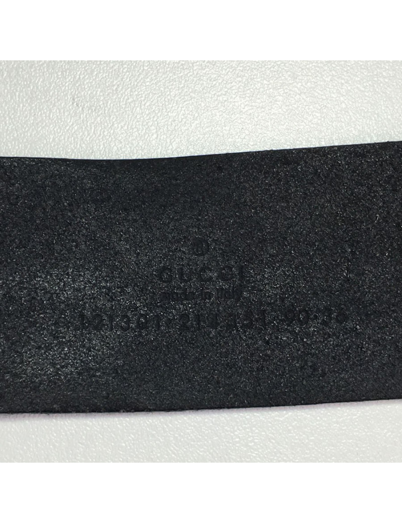 T90 black leather GUCCI belt