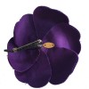 Purple silk velvet CHANEL Camellia brooch