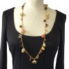 CHANEL couture chain necklace in gilded metal with charms 