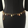 CHANEL couture chain necklace in gilded metal with charms 