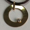 Necklace DINH VAN 'target' in yellow gold and diamond