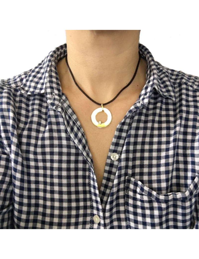 Collier DINH VAN "cible" en or et diamant