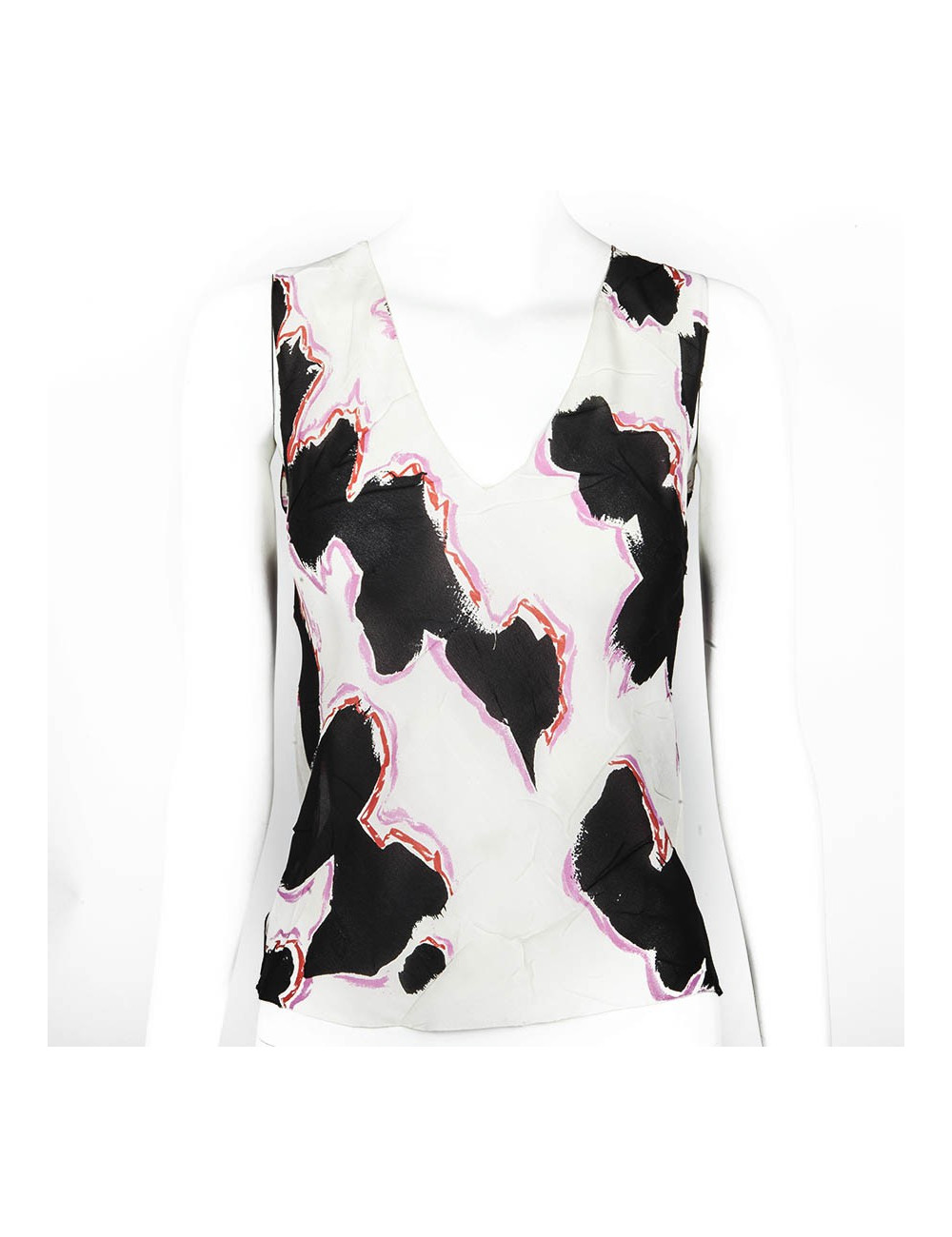 Ensemble CHANEL pantalon et top en soie