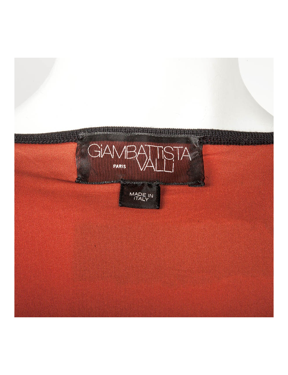 Robe pull GIAMBATTISTA VALLI en laine ocre et noire T38 FR