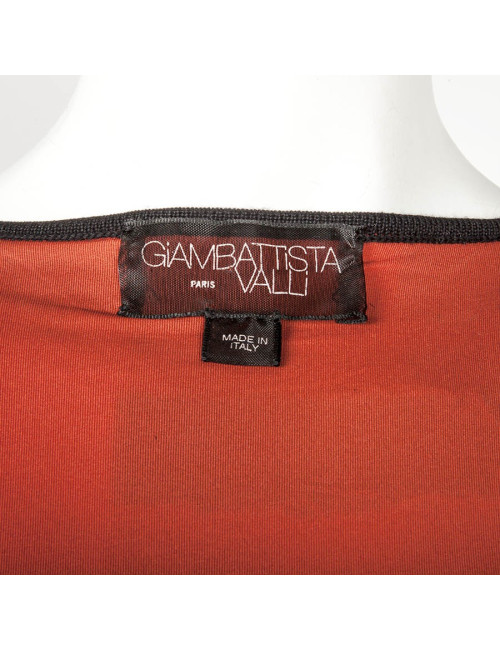 Robe pull GIAMBATTISTA VALLI en laine ocre et noire T38 FR