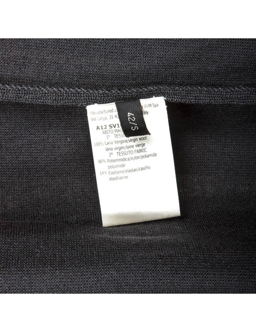 Robe pull GIAMBATTISTA VALLI en laine ocre et noire T38 FR