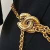 Belt CHANEL Vintage CC and chain gold metal