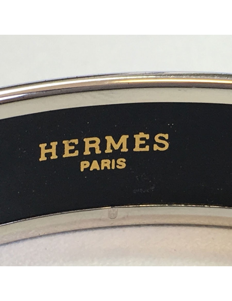 HERMES medium "Carriage" in enamel aquamarine bracelet