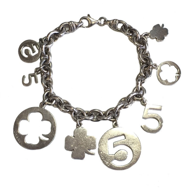 Symbols CHANEL silver bracelet - VALOIS VINTAGE PARIS