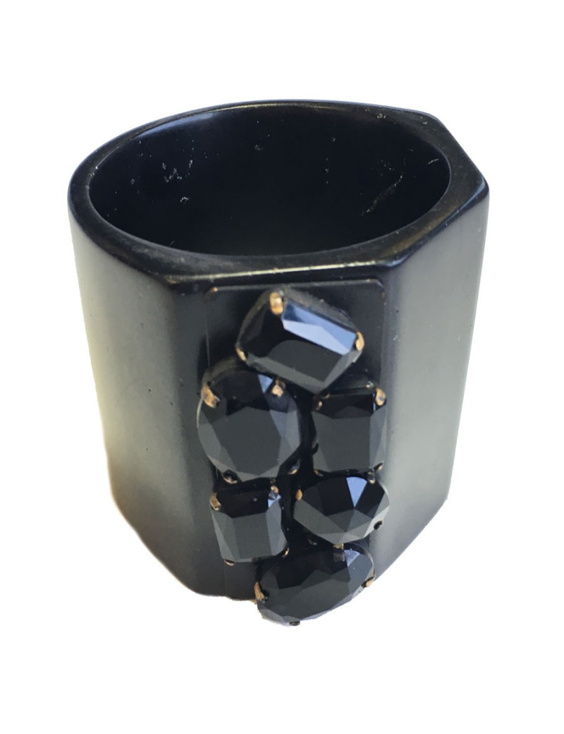 MARNI blackened wood cuff