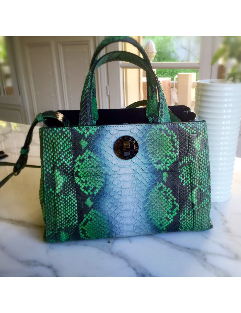 Sac BULGARI en cuir exotique python
