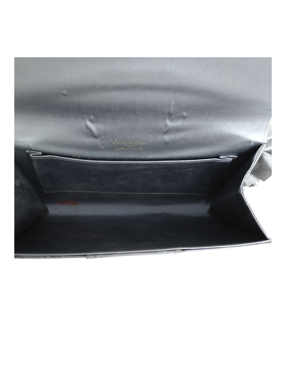 Pochette du soir DIOR satin de soie gris