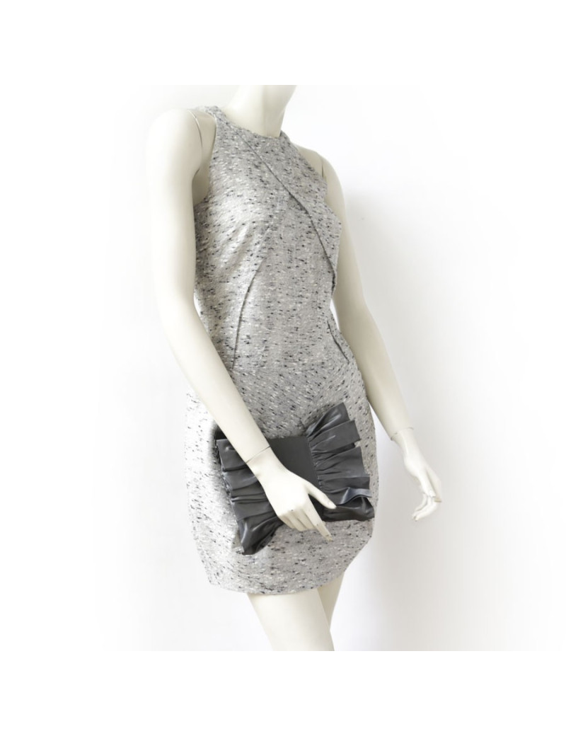 Pochette du soir DIOR satin de soie gris