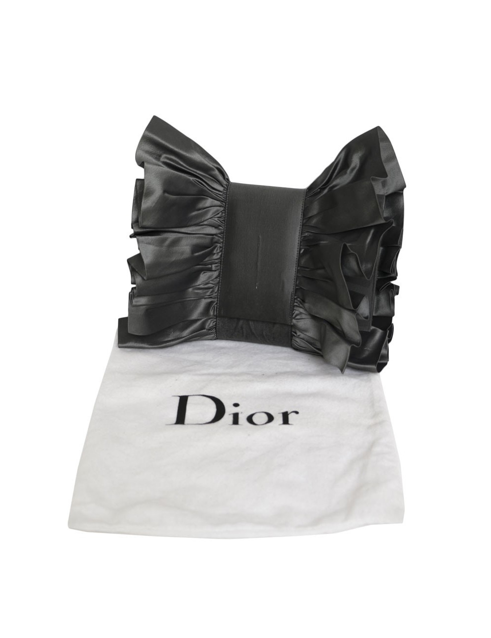 Pochette du soir DIOR satin de soie gris