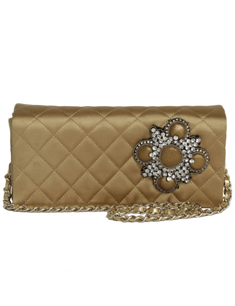 CHANEL Couture Evening Bag in Coppered Silk Satin