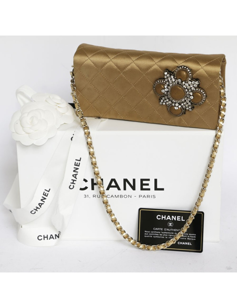 CHANEL Couture Evening Bag in Coppered Silk Satin