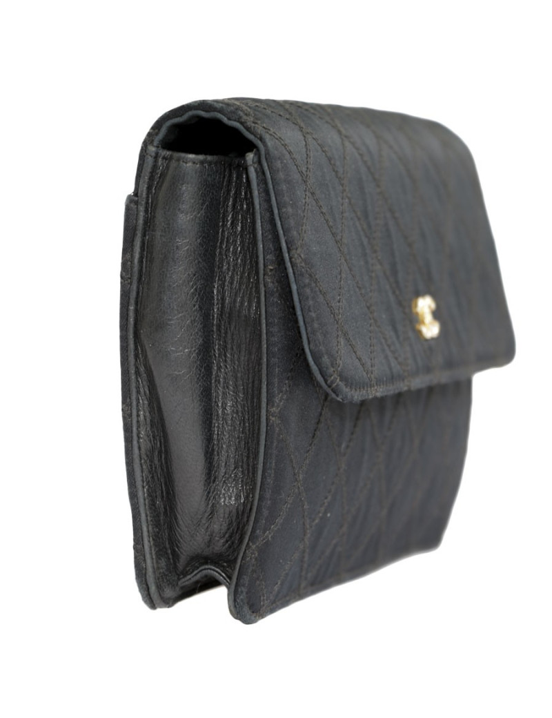 Evening bag black silk CHANEL