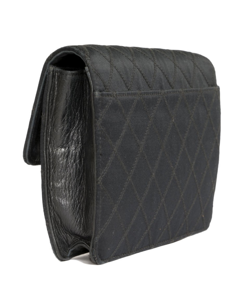 Sac du soir CHANEL soie noire
