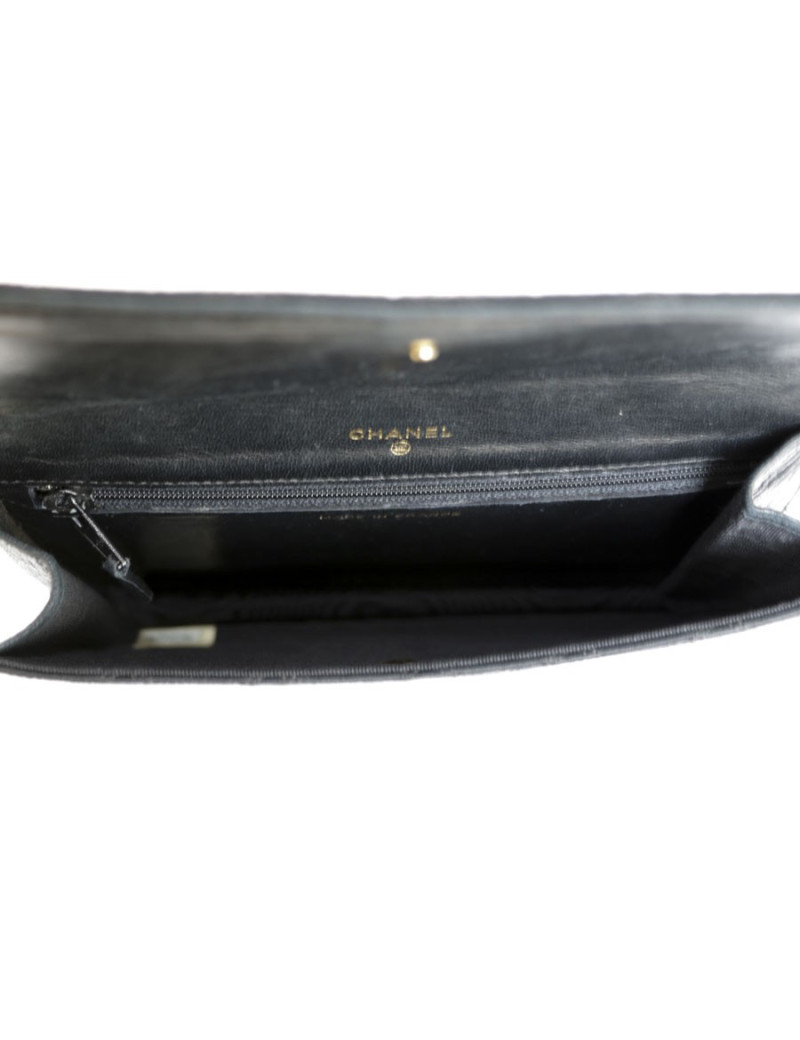 Evening bag black silk CHANEL