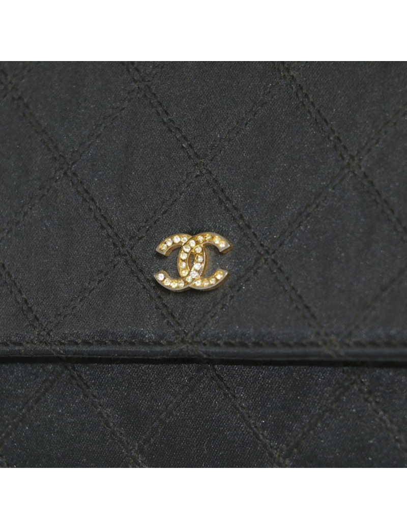 Sac du soir CHANEL soie noire