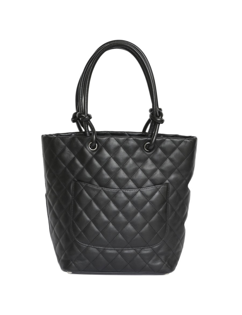 Sac CHANEL "Cambon" cuir matelassé noir