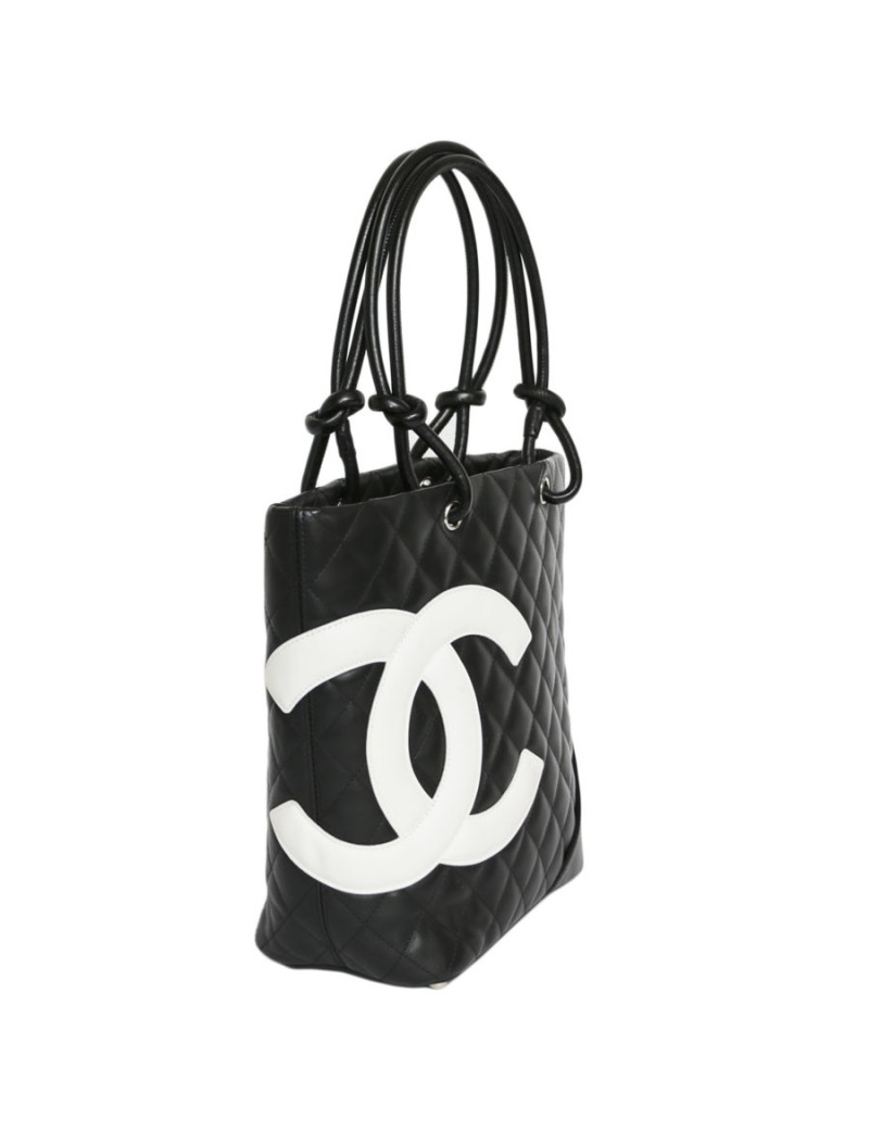 "Cambon" black quilted leather CHANEL bag