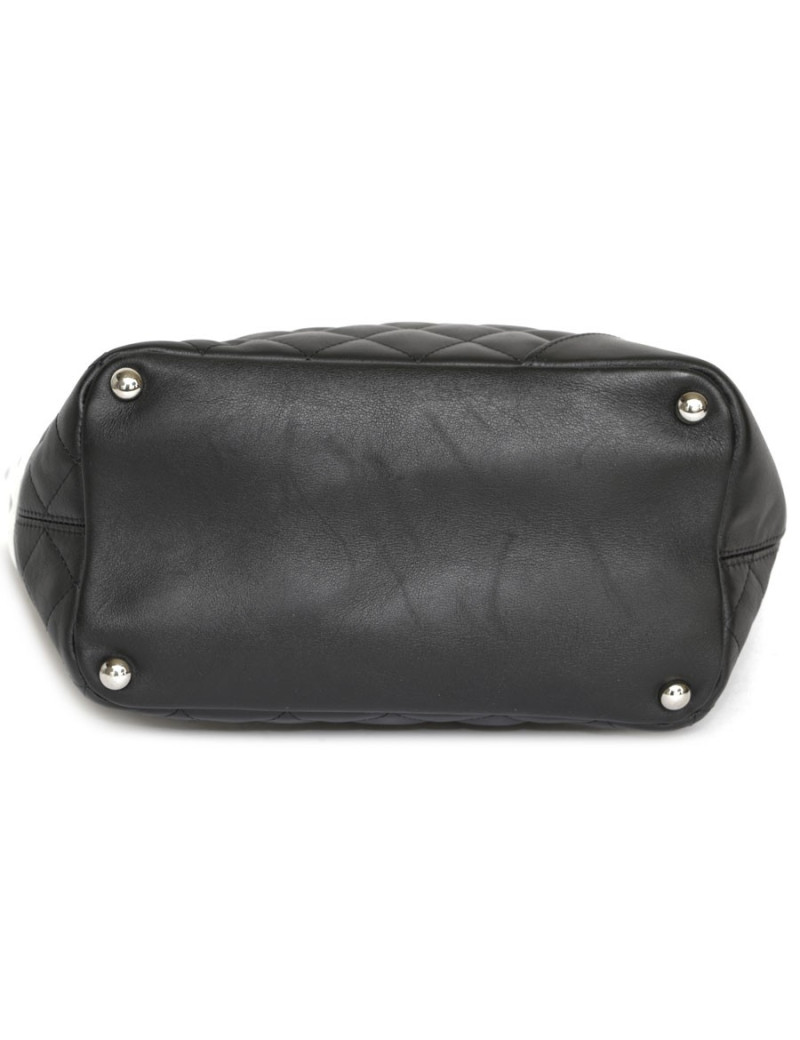 "Cambon" black quilted leather CHANEL bag